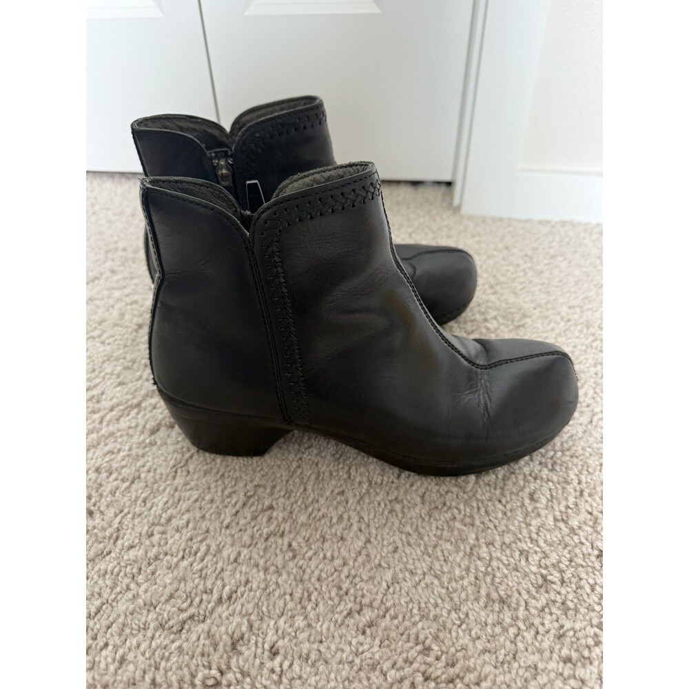 DANSKO "Scout" Women's Sz US 10Black-Leather Ankle-Boots/Comfort Clogs